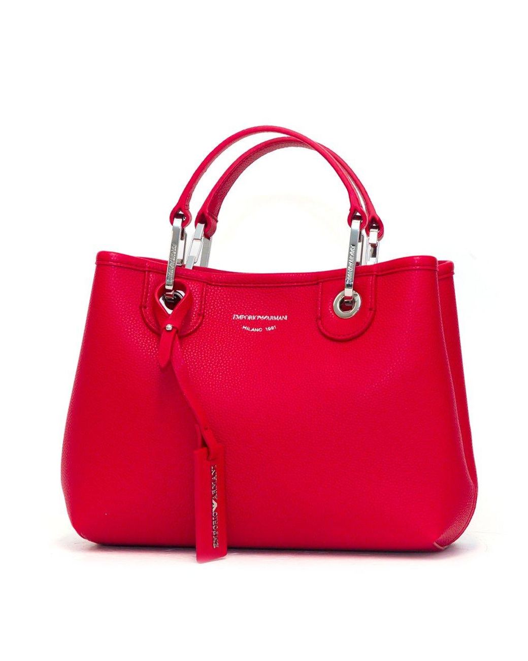 Emporio Armani My Ea Logo Detailed Tote Bag In Red Lyst UK