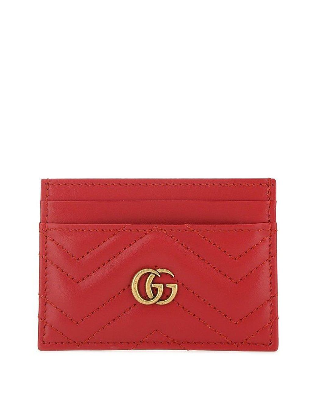 Gucci GG Marmont Card Case In Red Lyst