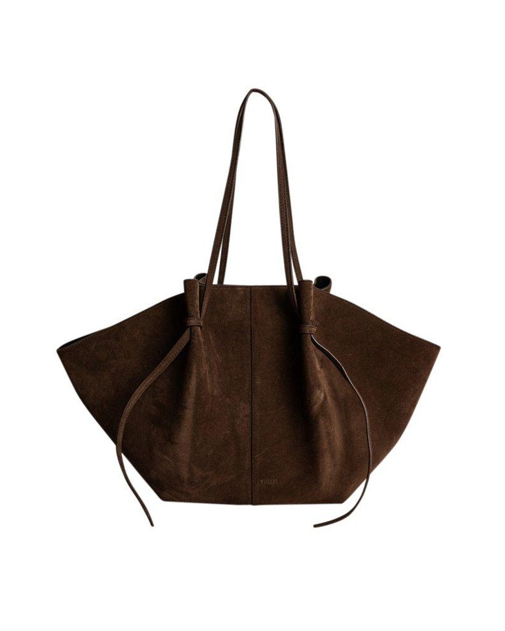 big savings Yuzefi Logo Detailed Shoulder Bag in Brown Lyst