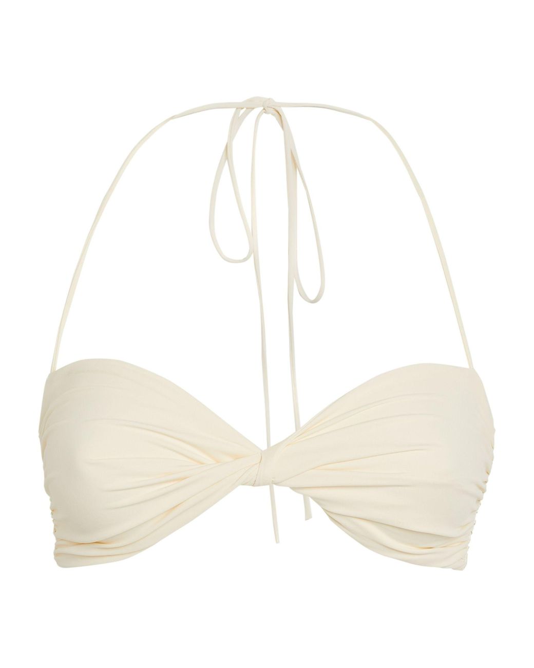 Magda Butrym Twisted Bikini Top In Natural Lyst