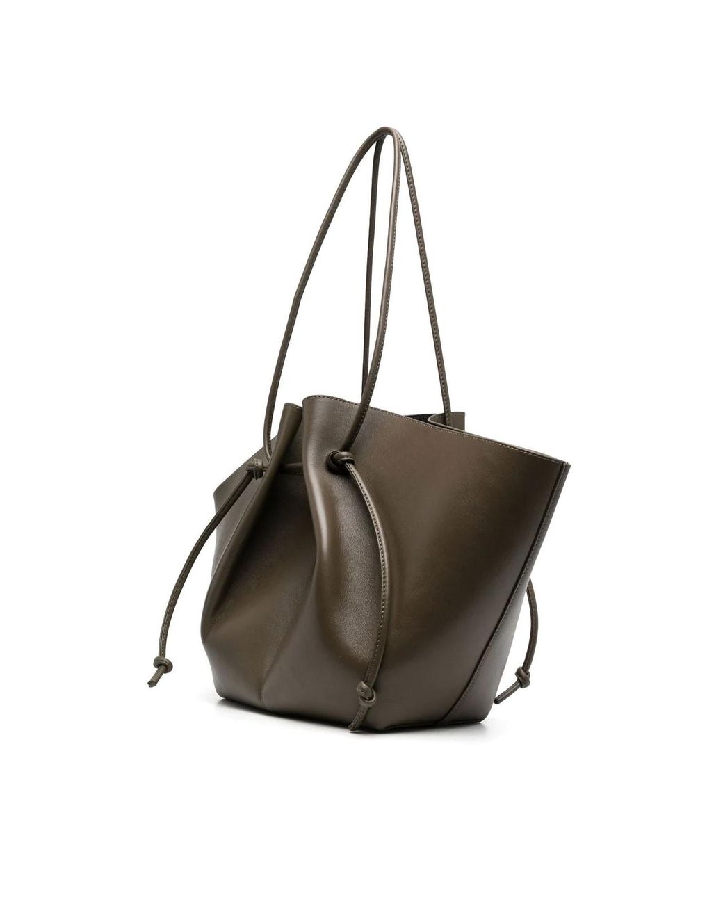 on sale Yuzefi Large Mochi Bag In Leather In Black Lyst
