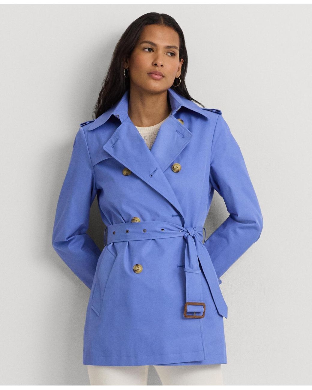 best fashion Ralph Lauren Double breasted Belted Trench Coat in