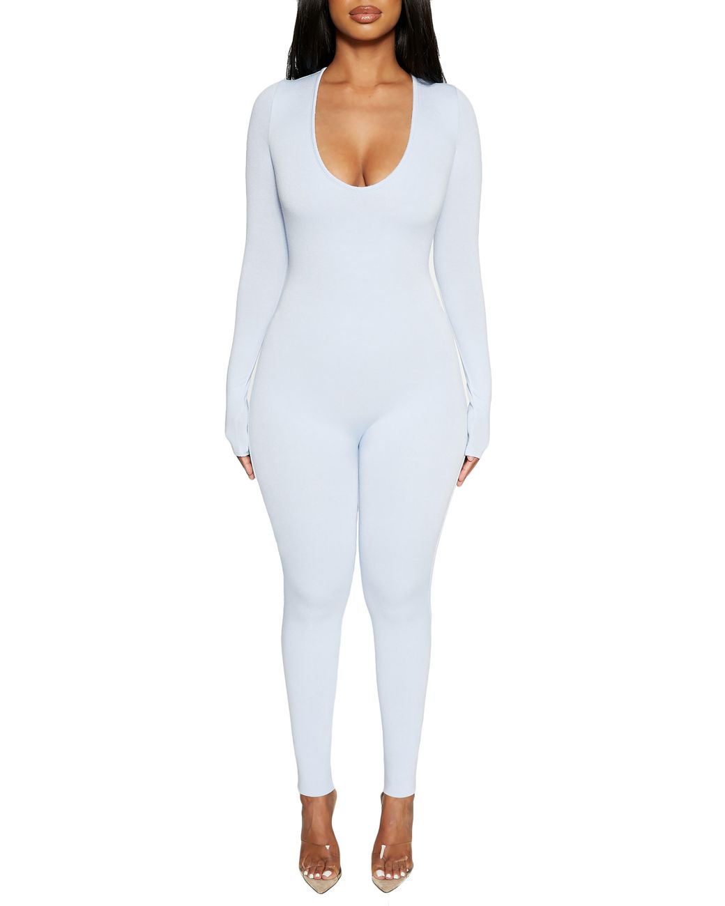 Naked Wardrobe All Body Jumpsuit In Blue Lyst