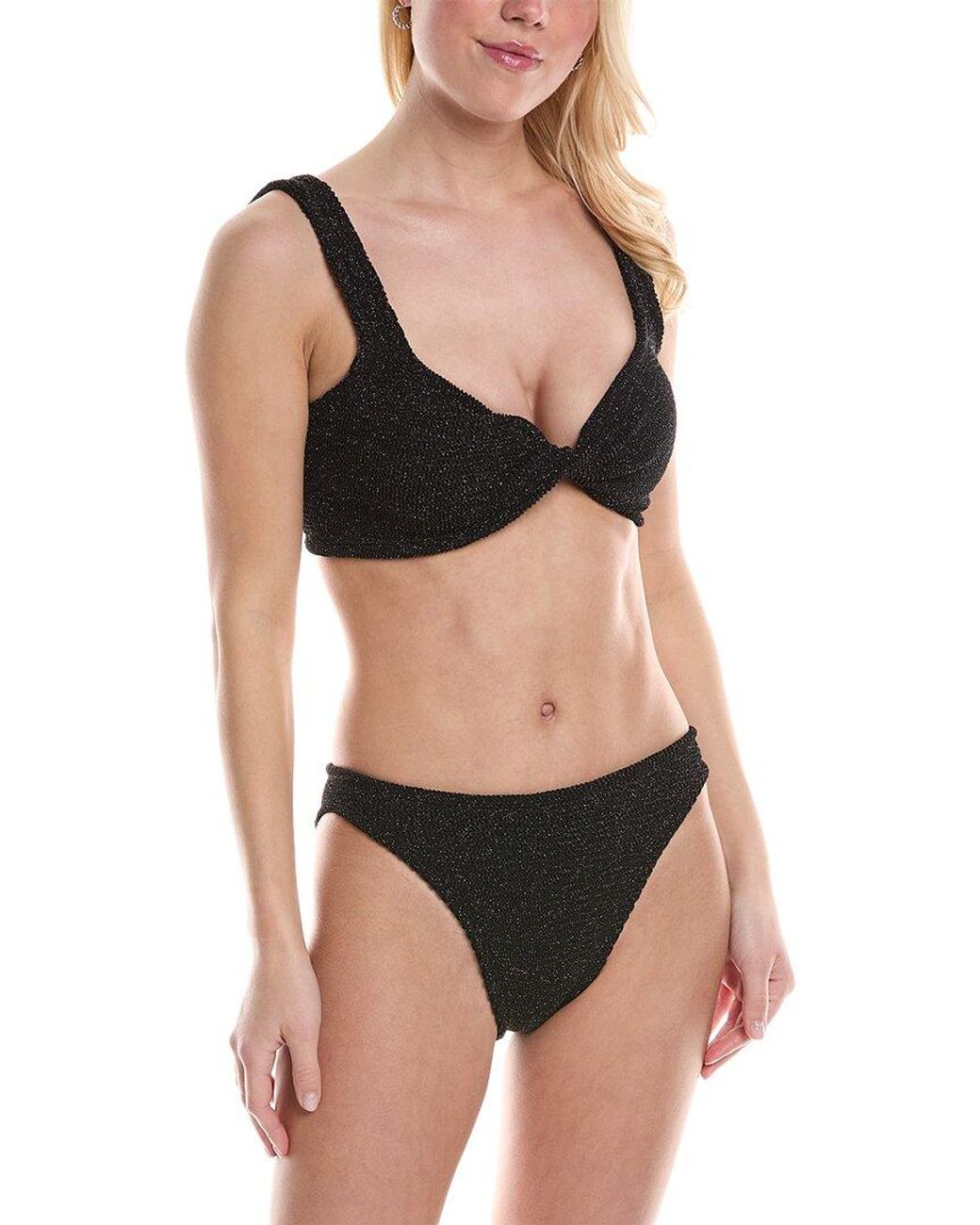 Hunza G Juno 2pc Bikini Set In Black Lyst