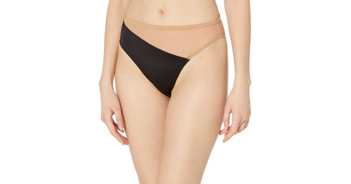 Norma Kamali Snake Mesh Bikini Bottoms In Natural Lyst