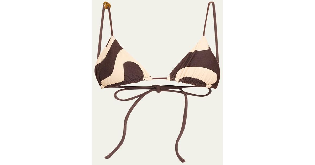 Sir The Label New Wave String Triangle Bikini Top In Natural Lyst