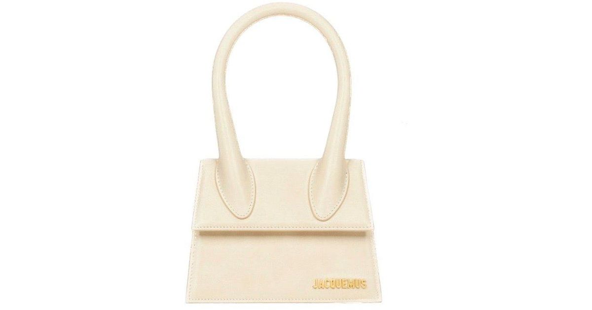 Jacquemus Le Chiquito Logo Lettering Mini Tote Bag In White Lyst