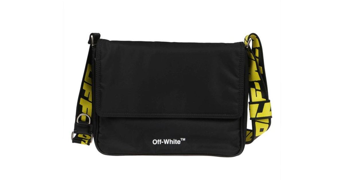 Off White C O Virgil Abloh Synthetic Logo Detailed Messenger Bag In