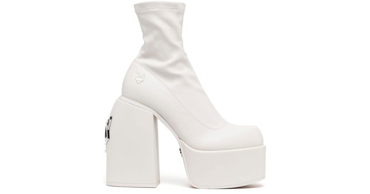 Naked Wolfe Sugar Mm Platform Boots In White Lyst