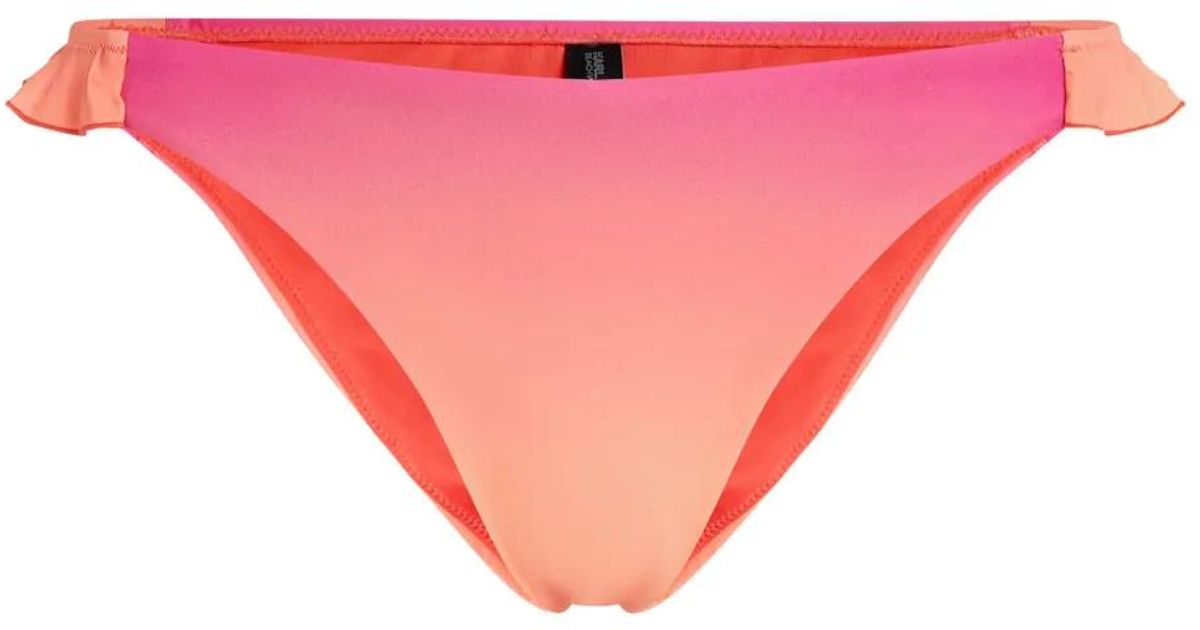 Karl Lagerfeld Ombré Bikini Bottoms in Pink Lyst