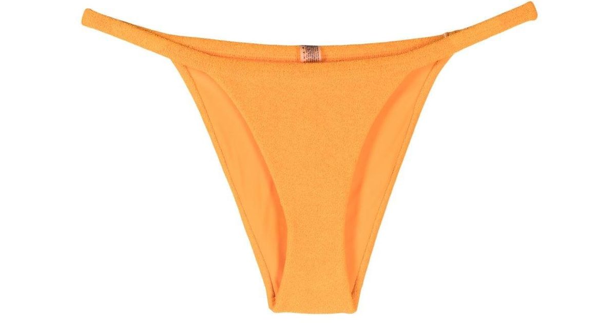 Form And Fold The Bare Mango Terry Bikini Bottoms In Orange Lyst Uk