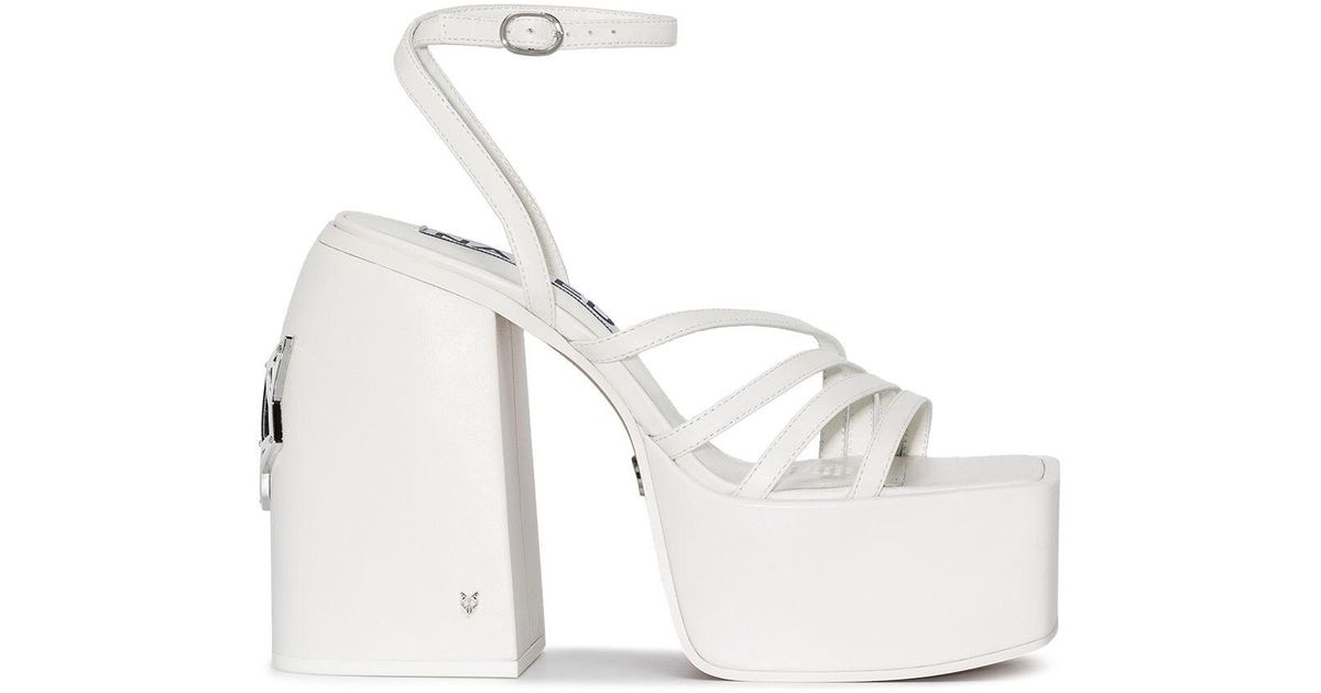 Sandalias Jada Con Plataforma Naked Wolfe De Color Blanco Lyst