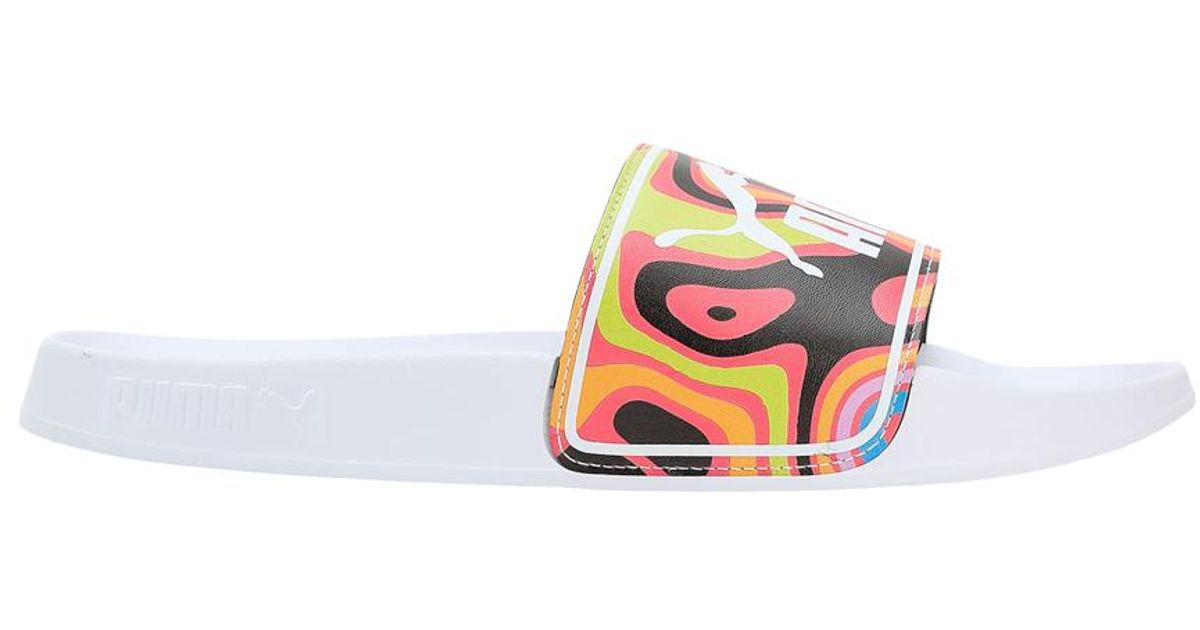 PUMA Leadcat 2 0 Graffiti Slide White For Men Lyst