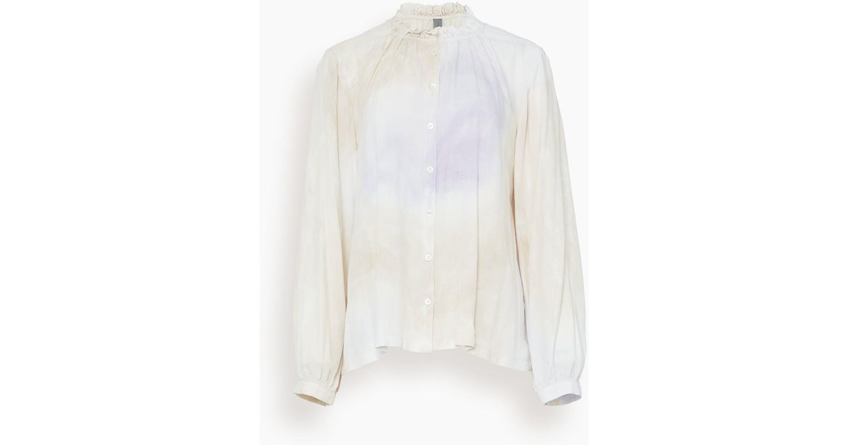 Raquel Allegra Victoria Blouse In White Lyst