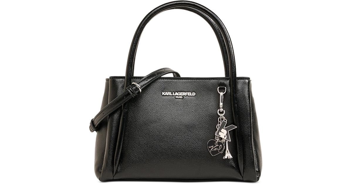 Karl Lagerfeld Nouvelle Medium Satchel In Black Lyst