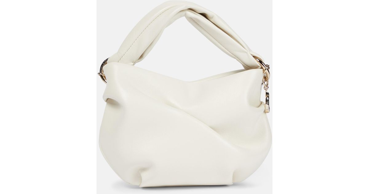 Jimmy Choo Bonny Leather Tote Bag In White Lyst