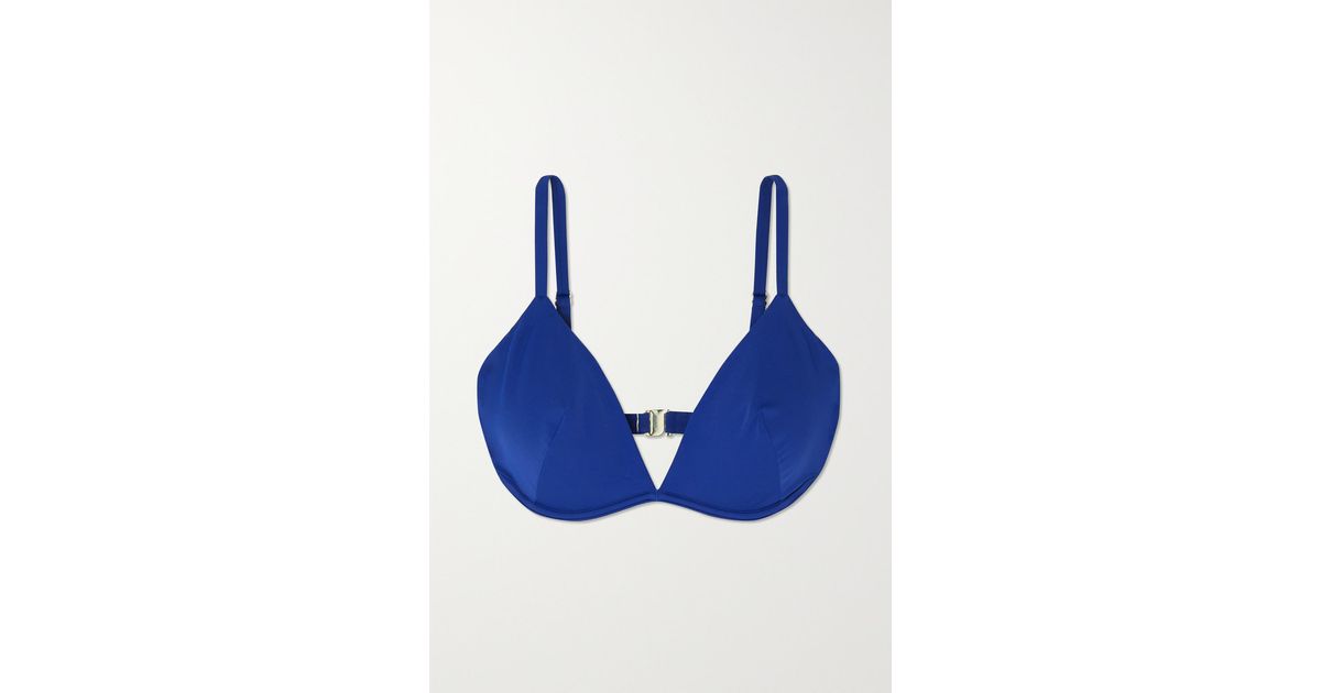 Form And Fold D G The Triangle Recycled Underwired Bikini Top In Blue