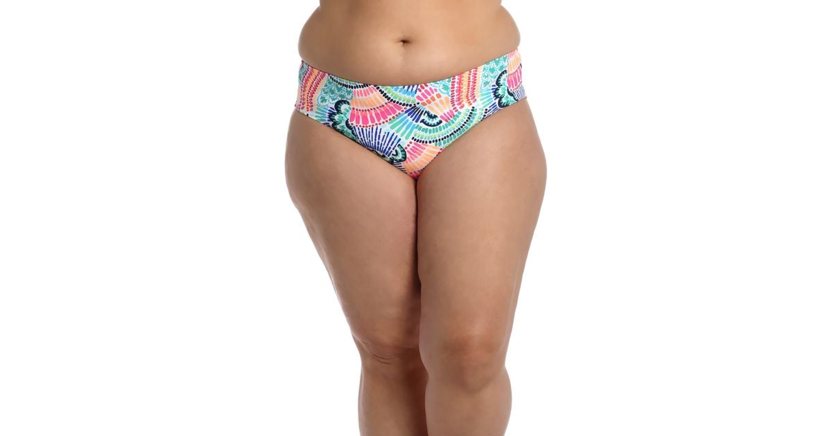 La Blanca Waves Mid Rise Bikini Bottoms In Blue Lyst