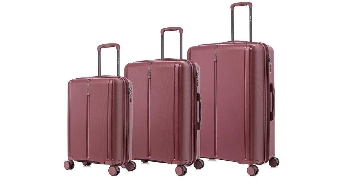 Dukap Pc Airley Lightweight Expandable Hardside Spinner Luggage Set In