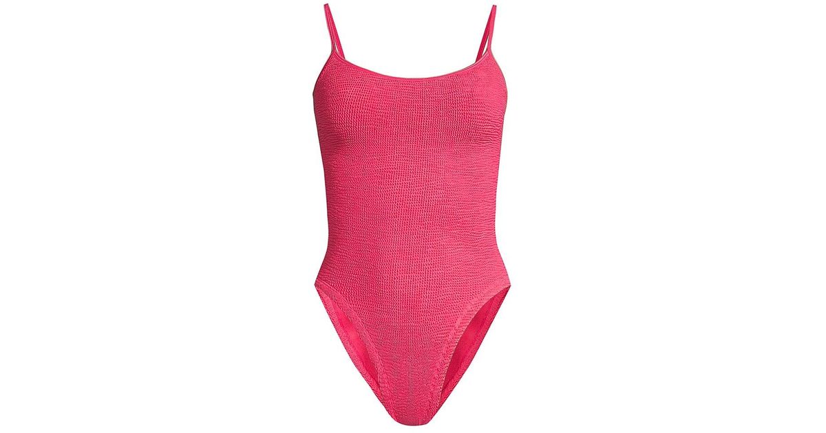 Hunza G Pamela One Piece Swimsuit In Pink Lyst