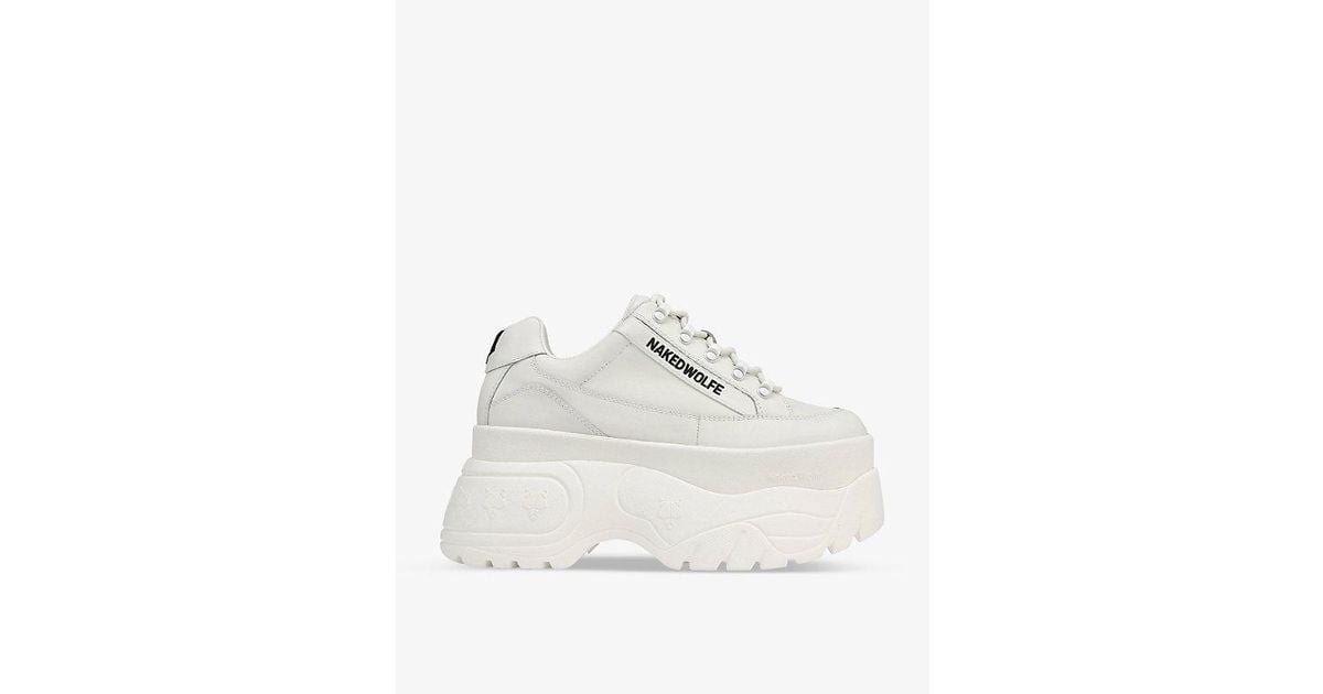 Naked Wolfe Sprinter Leather Trainers In White Lyst