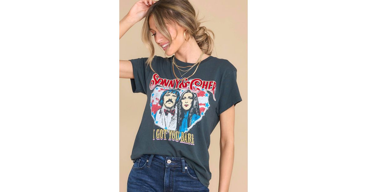 Daydreamer Sonny Cher I Got You Babe Tour Tee In Blue Lyst