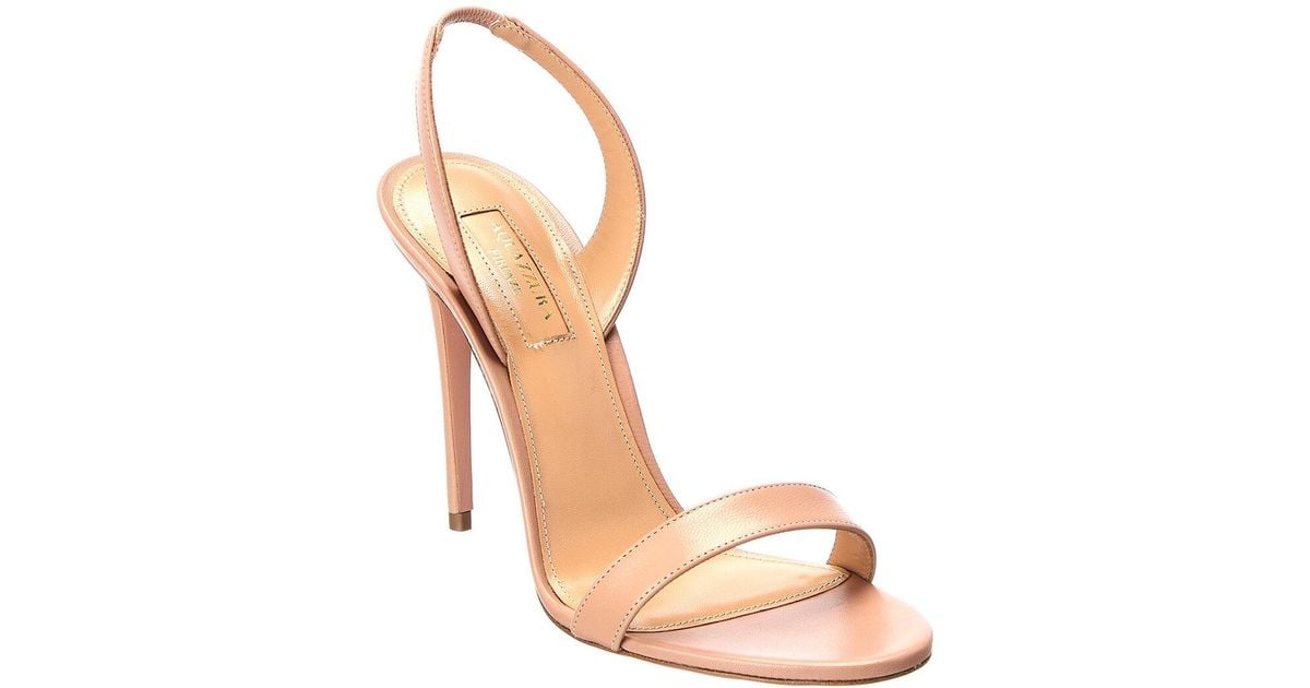 Aquazzura So Nude Leather Slingback Sandal In Pink Lyst