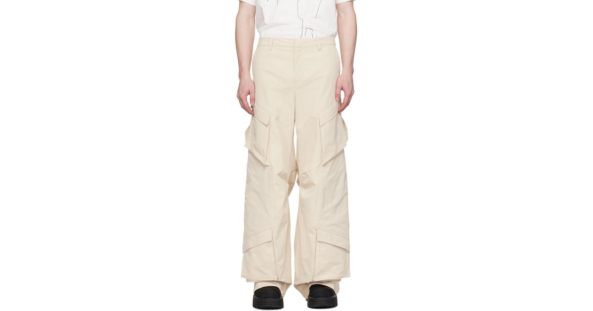 HELIOT EMIL Cellulae Cargo Pants In Natural For Men Lyst