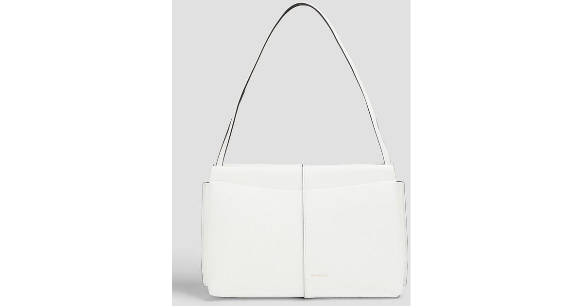 low 40% price Wandler Carly Mini Leather Shoulder Bag in White Lyst