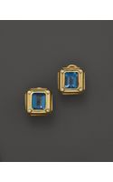 topaz stud earrings gold 18k cava diamonds yellow sky triangle lyst kara ross