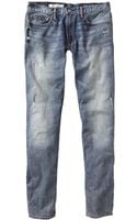 Gap Skinny Fit Jeans Tinted Worn Destructed Wash - Lyst
