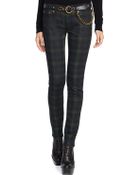 Polo Ralph Lauren Coated Plaid Skinny Jean - Lyst