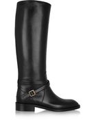 Saint Laurent Cavaliere Buckled Leather Riding Boots - Lyst
