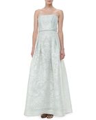 Carolina Herrera Strapless Devore Gown - Lyst