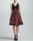 Jason Wu Combo Silk Satin Dress - Lyst