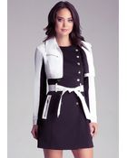 Bebe Scuba Contrast Trench Coat - Lyst