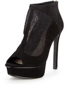 Jessica Simpson Caizzo Peeptoe Platform Ankle Boots - Lyst
