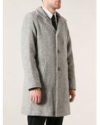 Homme By Michele Rossi Single Breasted Coat - Lyst