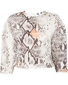 MSGM Snake Print Top - Lyst