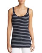 Vince Striped Jersey Tank - Lyst