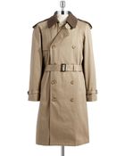 Hart Schaffner Marx Trench Coat With Removable Warmer - Lyst