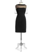 Vera Wang Illusion Sheath Dress - Lyst