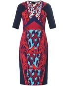 Peter Pilotto Hayden Water Orchid-Print Dress - Lyst