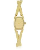 DKNY Crossover Goldtone Stainless Steel Womens Watch - Lyst
