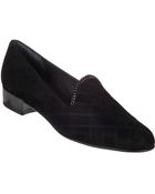 Stuart Weitzman Hallmark Loafer Black Suede - Lyst