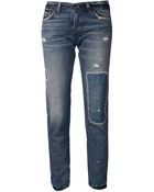 Levi's '505' Custom Fray Jeans - Lyst