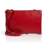 Jil Sander Red Leather Shoulder Bag - Lyst