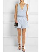 Valentino Denim Playsuit - Lyst