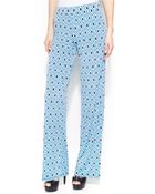 Michael Kors Michael Petite Printed Soft Pants - Lyst