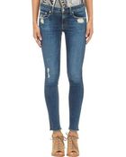 Rag & Bone Distressed Skinny Jeans - Lyst